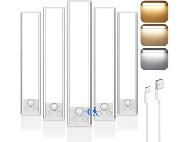 (5 Pk) VerRon Motion Sensor Under Cabinet Lighting