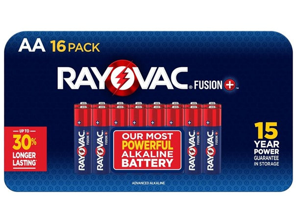 (16 PACK) Rayovac AA Fusion Premium Alkaline Batteries